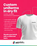 Custom dry fit uniforms - comfort and professional appearance | ALL PRINT 4U